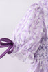 Lavender floral smocked ruffle shorts set