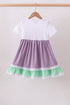 Purple lace rainbow ruffle dress