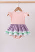 Purple lace rainbow ruffle bubble