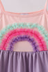Purple lace rainbow tiered dress