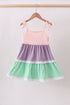 Purple lace rainbow tiered dress