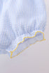 Blue lemon embroidery seersucker bloomer set