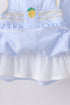 Blue lemon embroidery seersucker bloomer set