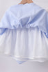 Blue flag smocked ruffle shorts set
