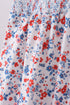 Blue floral smocked dress