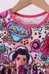 Purple character bamboo dress