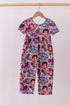 Purple character bamboo jumpsuit