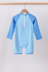 Blue crab embroidery one-piece swimsuit