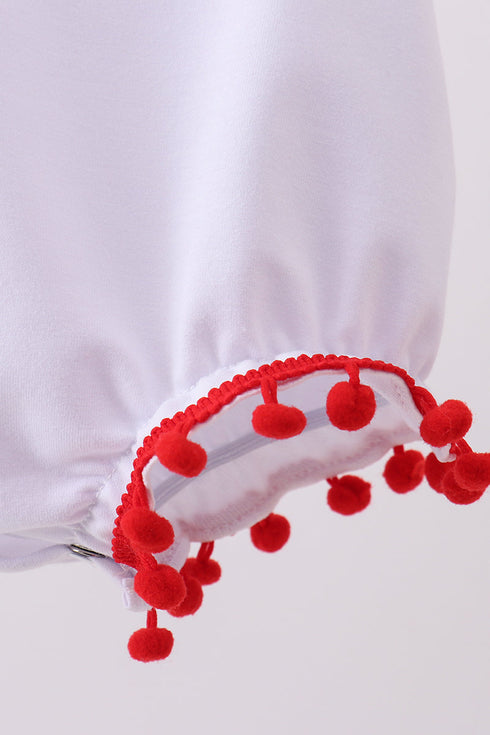 White bow sequin skort set