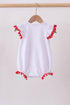 White bow sequin skort set