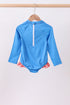 Blue bow sequin rashguard
