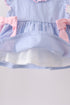 Blue Stripe Bow Seersucker Bloomer Set