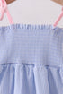 Blue Stripe Smocked Seersucker Mom Dress