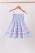 Blue Stripe Smocked Seersucker Mom Dress