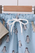 Penguin print shorts set