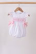 White Bow Smocked Jacquard Bubble