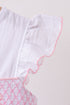 White Bow Smocked Jacquard Dress