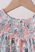 Pink Floral Smocked Bloomer Set