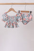 Pink Floral Smocked UPF Swim Set