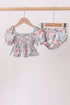 Pink Floral Smocked UPF Swim Set