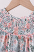 Pink Floral Smocked Set
