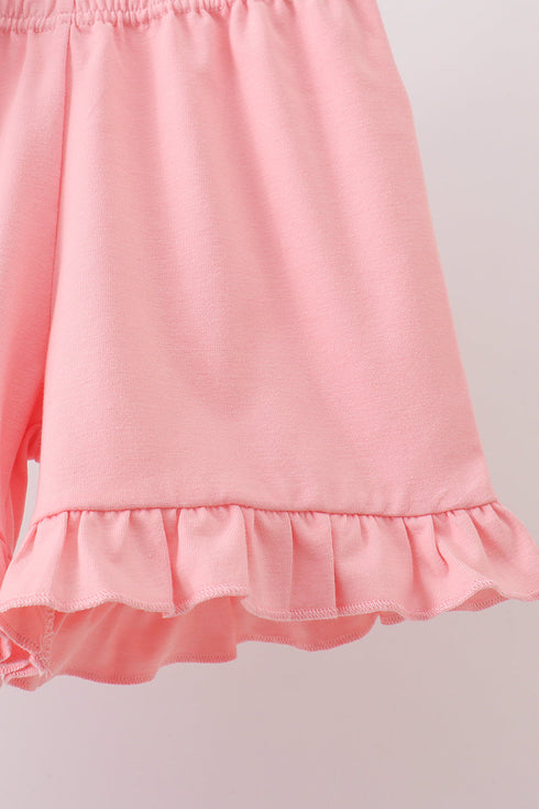 Pink Floral Smocked Set