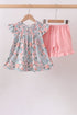 Pink Floral Smocked Set