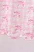Pink bow print scalloped bloomer set