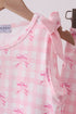 Pink bow print scalloped bloomer set