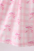 Pink bow smocked ruffle dress