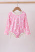 Pink Bow UPF rashguard