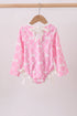Pink Bow UPF rashguard