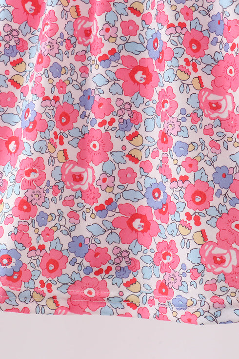 Pink Floral Bloomer Set