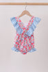 Pink Floral UPF Swim One-Piece