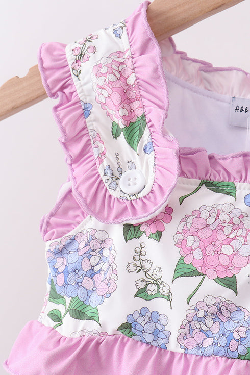 Purple Hydrangea UPF Swim Set