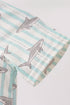 Green Stripe Shark UPF Swim One-Piece