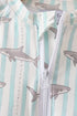 Green Stripe Shark UPF Swim One-Piece