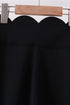 Black Scalloped Mom Yoga Active Leggings