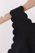Black Scalloped Yoga Skorts Set
