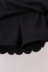 Black Scalloped Yoga Skorts Set