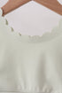 Green Scalloped Yoga Skorts Set
