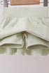 Green Scalloped Yoga Skorts Set