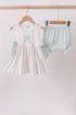 Bow Floral Applique Bloomer Set