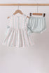 Bow Floral Applique Bloomer Set