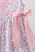 Pink Floral Bow Applique Bow Dress