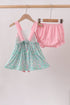 Pink Bow Floral Bloomer Set