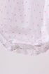 Pink Bow Smocked Swiss Dot Bubble