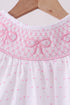 Pink Bow Smocked Swiss Dot Shorts Set