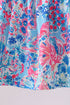 Pink tropical floral print ruffle bow bloomer set