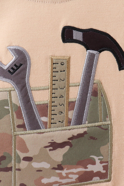 Khaki Toolbox Applique Bubble
